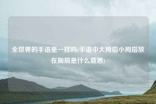 全世界的手语是一样吗(手语中大拇指小拇指放在胸前是什么意思)