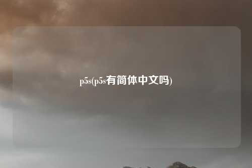 p5s(p5s有简体中文吗)