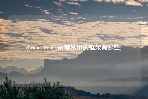 chrome frame(前端常用的框架有哪些)