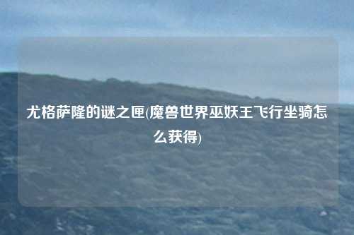 尤格萨隆的谜之匣(魔兽世界巫妖王飞行坐骑怎么获得)