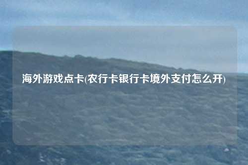 海外游戏点卡(农行卡银行卡境外支付怎么开)
