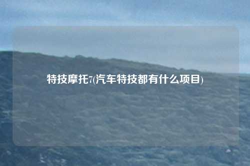 特技摩托7(汽车特技都有什么项目)