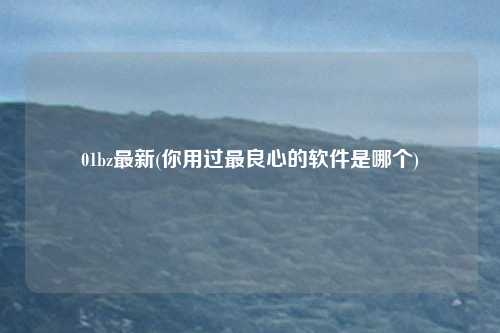 01bz最新(你用过最良心的软件是哪个)