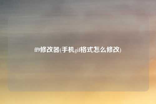 ff9修改器(手机gif格式怎么修改)