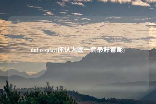 dnf cosplay(你认为哪一套最好看呢)