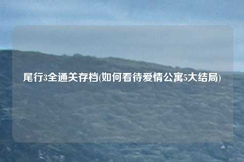 尾行3全通关存档(如何看待爱情公寓5大结局)