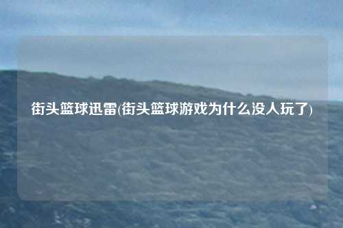 街头篮球迅雷(街头篮球游戏为什么没人玩了)