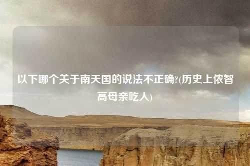 以下哪个关于南天国的说法不正确?(历史上侬智高母亲吃人)