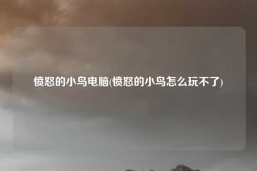 愤怒的小鸟电脑(愤怒的小鸟怎么玩不了)