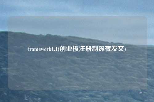 framework1.1(创业板注册制深夜发文)