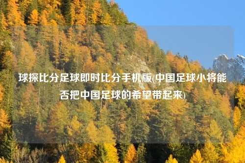 球探比分足球即时比分手机版(中国足球小将能否把中国足球的希望带起来)