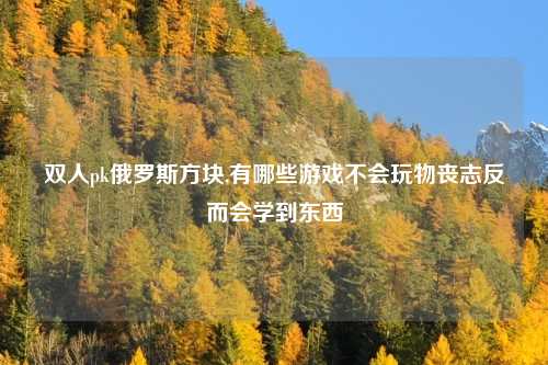 双人pk俄罗斯方块,有哪些游戏不会玩物丧志反而会学到东西