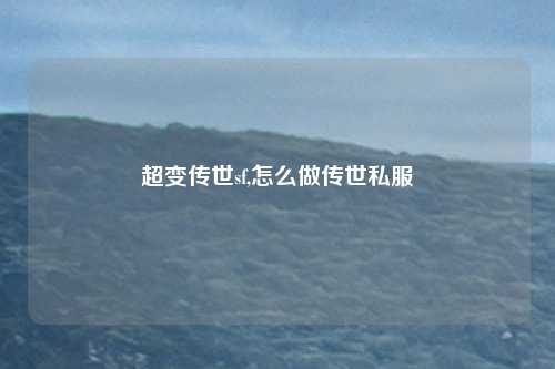 超变传世sf,怎么做传世私服