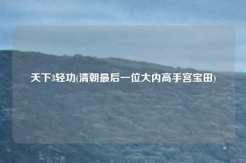 天下3轻功(清朝最后一位大内高手宫宝田)