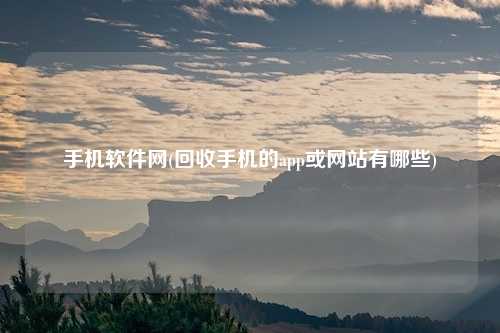 手机软件网(回收手机的app或网站有哪些)
