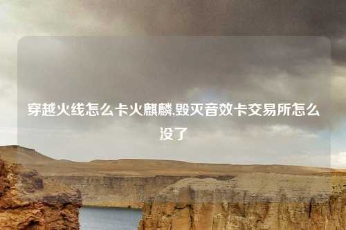 穿越火线怎么卡火麒麟,毁灭音效卡交易所怎么没了