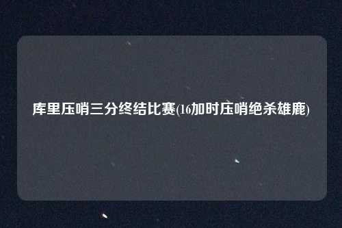 库里压哨三分终结比赛(16加时压哨绝杀雄鹿)