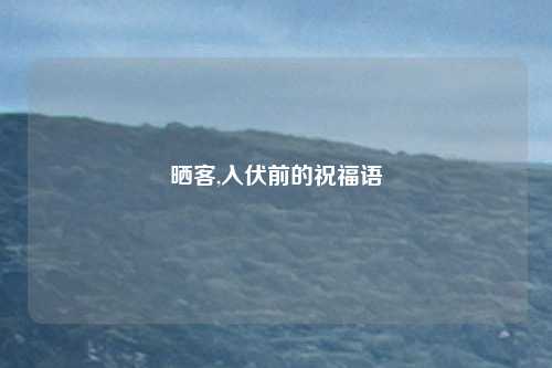 晒客,入伏前的祝福语