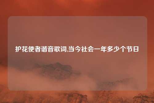 护花使者谐音歌词,当今社会一年多少个节日