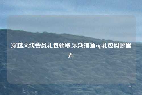 穿越火线会员礼包领取,乐鸿捕鱼vip礼包码哪里弄