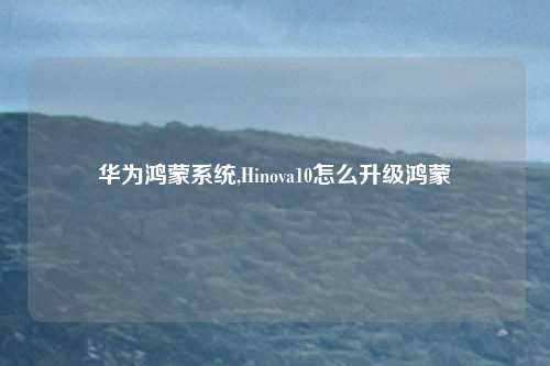 华为鸿蒙系统,Hinova10怎么升级鸿蒙