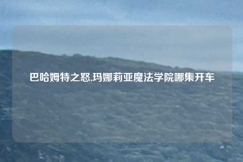 巴哈姆特之怒,玛娜莉亚魔法学院哪集开车