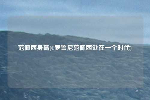 范佩西身高(C罗鲁尼范佩西处在一个时代)