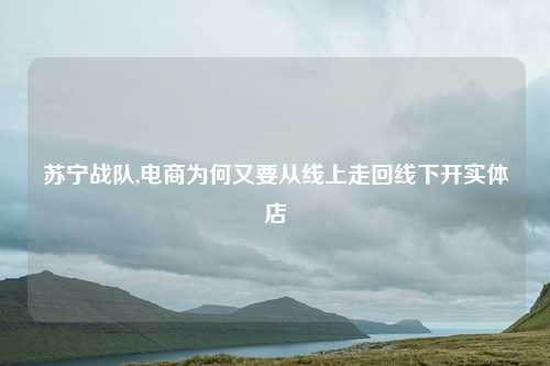 苏宁战队,电商为何又要从线上走回线下开实体店