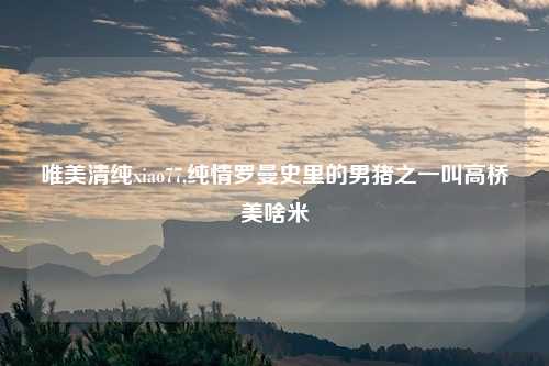 唯美清纯xiao77,纯情罗曼史里的男猪之一叫高桥美啥米