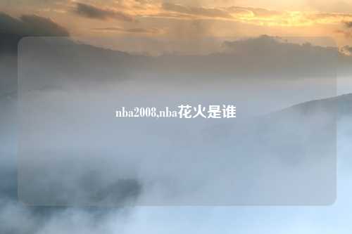 nba2008,nba花火是谁