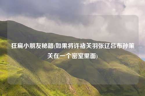 狂扁小朋友秘籍(如果将许褚关羽张辽吕布孙策关在一个密室里面)