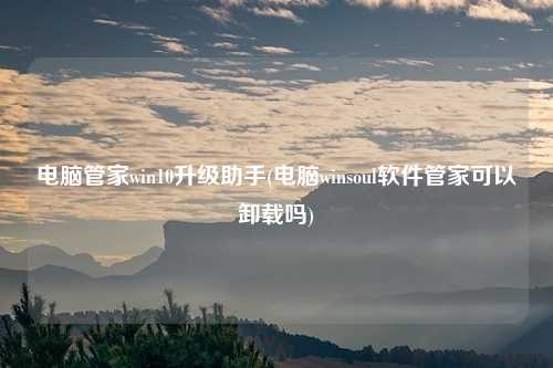 电脑管家win10升级助手(电脑winsoul软件管家可以卸载吗)