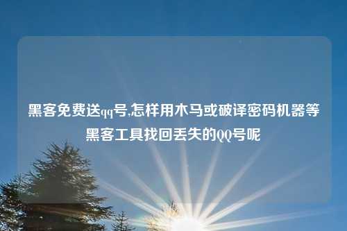 黑客免费送qq号,怎样用木马或破译密码机器等黑客工具找回丢失的QQ号呢