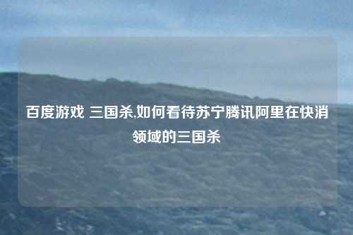 百度游戏 三国杀,如何看待苏宁腾讯阿里在快消领域的三国杀