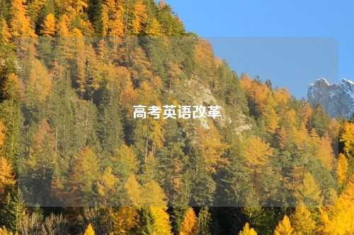 高考英语改革