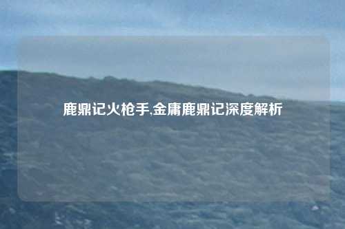 鹿鼎记火枪手,金庸鹿鼎记深度解析