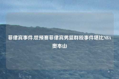 菲律宾事件,世预赛菲律宾男篮群殴事件堪比NBA奥本山