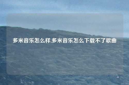 多米音乐怎么样,多米音乐怎么下载不了歌曲
