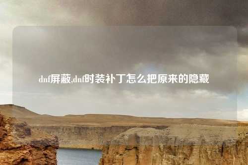dnf屏蔽,dnf时装补丁怎么把原来的隐藏