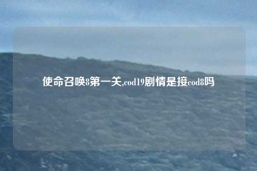 使命召唤8第一关,cod19剧情是接cod8吗