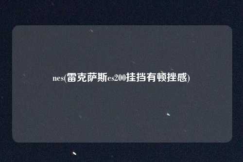 nes(雷克萨斯es200挂挡有顿挫感)