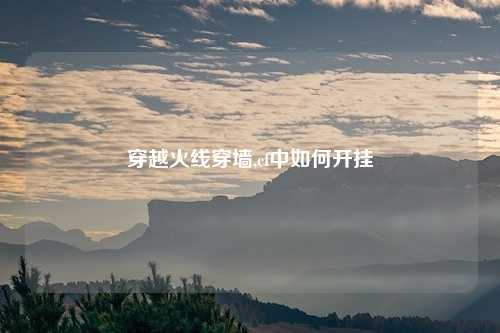 穿越火线穿墙,cf中如何开挂