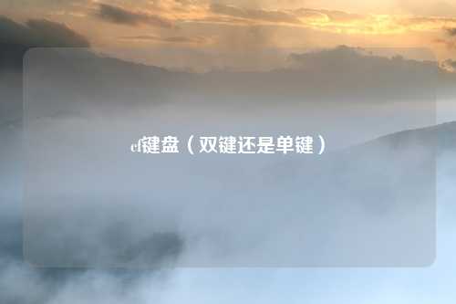 cf键盘（双键还是单键）