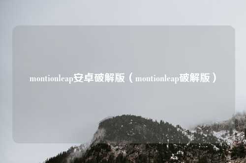 montionleap安卓破解版（montionleap破解版）
