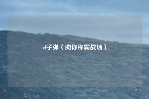 cf子弹（助你称霸战场）