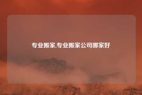 专业搬家,专业搬家公司哪家好