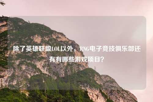 除了英雄联盟LOL以外，RNG电子竞技俱乐部还有有哪些游戏项目？