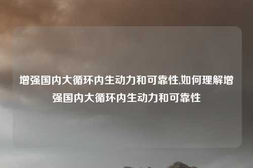增强国内大循环内生动力和可靠性,如何理解增强国内大循环内生动力和可靠性