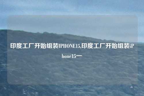 印度工厂开始组装IPHONE15,印度工厂开始组装iPhone15一