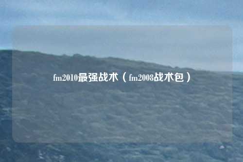 fm2010最强战术（fm2008战术包）